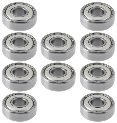 Briny River 607ZZ Rillenkugellager, Doppelschutz für 607 2Z SKF, 607 ZZ IBU KOYO NTN, 7 x 19 x 6 mm, 10 Stück