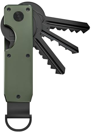 Key Organizer, Compact Key Holder in Military Green for Protection and Organization, Lightweight Key Organizer for Office, Keychain Holder for 6 Keys