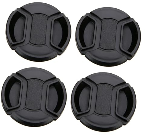 SMASOLO 4pcs Camera Lens Cover Lens Protector Snap Covers Center Pinch for Outdoor Photography and Travel