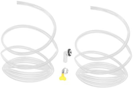 WEKADRIN 2 Set Tubo Scarico Condensa Condizionatore Portatile Kit Completo con Raccordo e Fascetta Tubo Drenaggio Aria Condizionata per Unità Finestra e Portatili Resistente e Tenuta