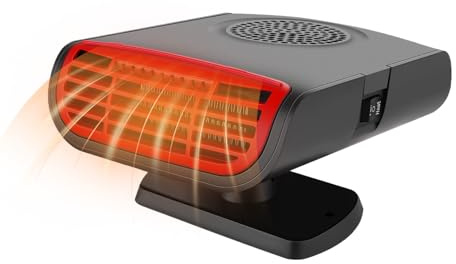 Renchey Calentador De Coche 12V Descongelador Rápido Giratorio | Desempañador Descongelador De Coche Calefacción Rápida para Mañanas de Invierno y Noches de Niebla, Conducción, Viaje,