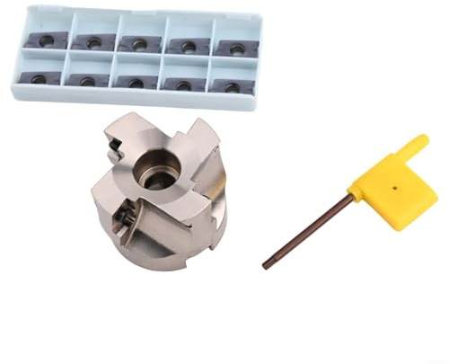5 flautas BAP400R-50-22 50 mm indexable Face End Mill Cutter Set con 10 insertos de fresado de carburo APMT1604, herramienta CNC de metal para acero áspero, plano, ranura,