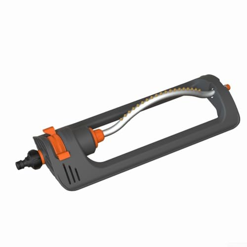 Irrigatore da giardino, automatico oscillante a 19 fori, per irrigazione facile prati e terrazze, con testa spray di raffreddamento, grigio