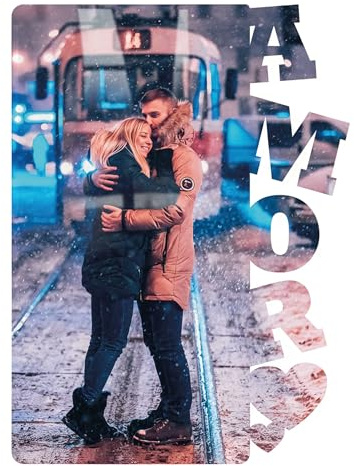 Portafotos Personalizado de Madera Alto Brillo con Tu Foto – Impresión duradera, con o sin Soporte Corazón, – Regalo Original para Parejas, San Valentín y Aniversarios (AMOR)