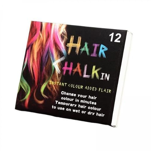 Fhtdhm 2 Tizas Temporales para El Cabello, 12 Colores, Regalo de Cumpleaños.