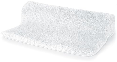 Spirella Highland Mikrofaser-Badematte – rutschfest, schnelltrocknend und waschbar – 100% weiches und strapazierfähiges Polyester – Weiß – 60 x 90 cm