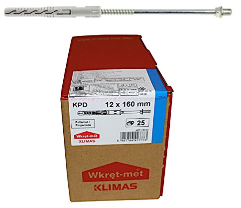 Wkret-Met Rahmendübel 25Stück, verzinkt, 12x160, Befestigungselement