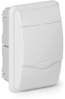 FAMATEL - Mod. 3704 – Scatola da Incasso, Serie Nuova, Dimensione: 188 mm x 111 mm x 56 mm, con 4 Elementi