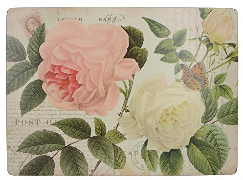 Creative Tops Rose Garden Platzdeckchen Set, Tischset mit Rosengarten Design, 6 Premium Untersetzer Platzdecken, Platzsets 30 x 22.8 cm