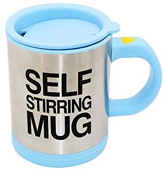 Tasse auto-mélangeuse AEX pour café, thé, chocolat chaud (bleu)