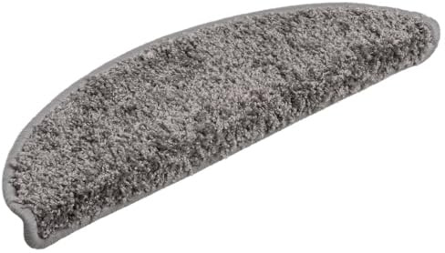 vidaXL Stufenmatten 15 STK. 56x17x3 cm Grau Halbrund