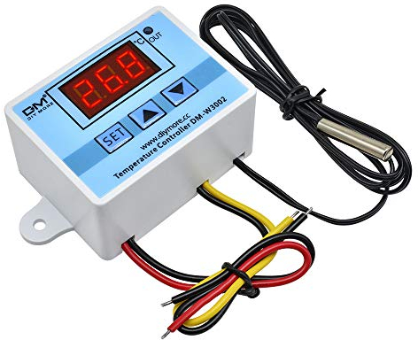diymore Regolatore di Temperatura con Sonda Sensore Modulo Termostato Digitale AC 110V-220V Regolatore di Temperatura Digitale W3002 Termostato di Raffreddamento Riscaldamento