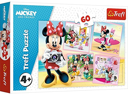 Trefl, Disney Minnie Maus Puzzle, 60 Teile, entzückende Minnie, für Kinder ab 4 Jahren