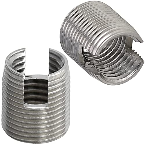 FASTON® Gewindeeinsätze mit Schneidschlitz M16 Edelstahl A2 V2A (25 Stück) Selbstschneidende Gewindereperatur Gewindereduzierung Gewindeadapter Gewindeeinsatz