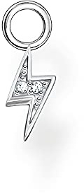 THOMAS SABO Damen Ohrring Anhänger Blitz 925er Sterlingsilber mit Zirkonia, EP017-051-14