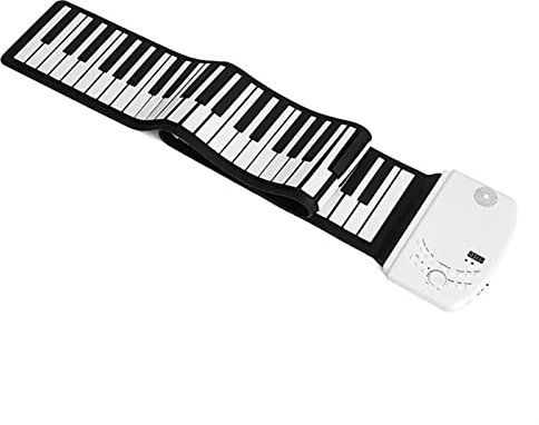 KESHUO Pianoforte Pieghevole 88 Tasti Arrotolano La Tastiera del Pianoforte Pieghevole della Tastiera del Piano con Pedale con Altoparlante Incorporato