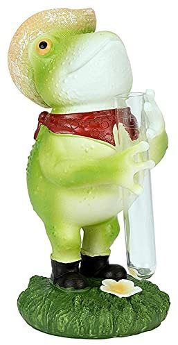 XTYPE Jauge de Pluie Grenouille de Grenouille Faite de résine, résistant aux intempéries, jauge d'eau de Pluie décorative pour Jardin, Balcon, terrasse 3D