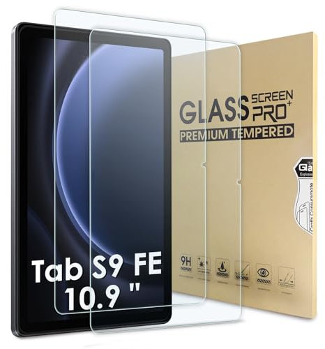 Bighan 2 Pack Screen Protector Compatible with Samsung Galaxy Tab S9 FE 10.9/ S10 FE/ S10 Lite, 9H Hardness Tempered Glass Film Clear Anti-Bubble Full Coverage foil Compatible with Galaxy Tab S9