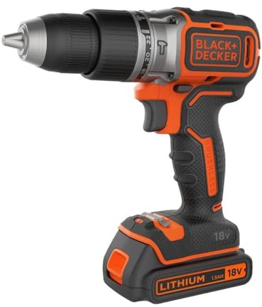 Black&Decker Akku-Schlagbohrschr. 18V 2x2Ah. Kof BCD383D2XK
