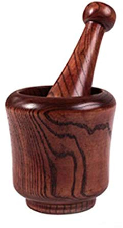 CTCOIJRN Mélangeur, broyeur, ustensiles de Cuisine, Pilon et mortier | Mortier et Pilon en Bois | Ensemble for broyer et écraser l'ail, la Pilule d'herbes, Le broyage des graines de sésame