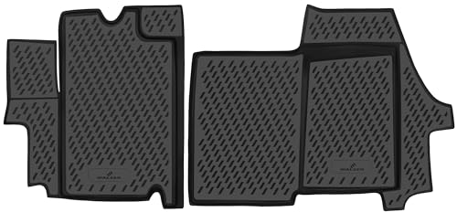 Walser XTR Gummi Fussmatten Auto für Citroen Jumper II/FIAT Ducato/Peugeot Boxer 04/2006-Heute, 100% passgenaue Auto Fußmatten, robuste Universal Fußmatte Auto, Gummimatten Auto