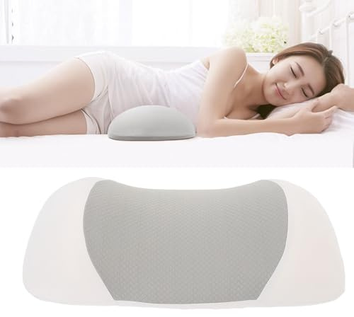 Oreiller Lombaire en Mousse à Mémoire de Forme, Coussin de Soutien Lombaire, pour Dormir avec Conception à Double Aile, Housse Amovible, Idéal pour Lit, Chaise, canapé, Coussin