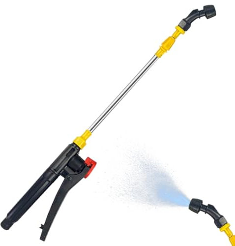 Bacchetta per irrigazione lancia per irrigazione telescopica in acciaio inossidabile da 17,7-31,5 ugello per irrigazione ad alta pressione per tubo flessibile per giardinaggio ugello curvo semplice