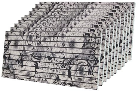 Lot de 10 panneaux muraux 3D en polystyrène, 50 x 100 cm, avec 2 cm d'épaisseur, structure florale, panneaux acoustiques style bois, parfaits comme décoration de chambre, décoration murale de salon ou