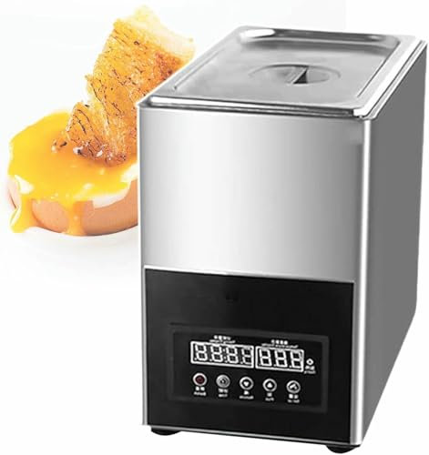 FLTRGO Cocedor de Huevos eléctrico de Aguas Termales, máquina Inteligente automática paemi-cocidos y pasados por Agua, cocedor de Huevos Comercial de Aguas Termales, Capacidad para 50 Huevos~/