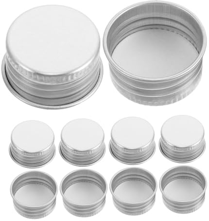 IMIKEYA Bouchons en Aluminium à Vis Couvercles Étanches et Anti-fuites 50 de 24mm pour Bouteilles et Récipients Liquides Accessoires Transparents Cuisine