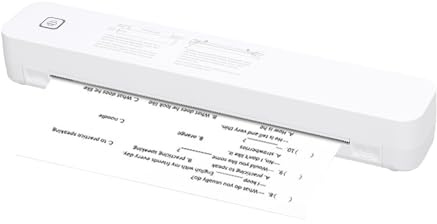 Oreilet Tragbarer Thermodrucker für Reisen, Büro und Zuhause, Tintenloser 203dpi WLAN Drucker für US-Letterhead (8,5 X 11 Zoll), A4 und A5, Kompatibel IOS Andr Phone PC und Laptop