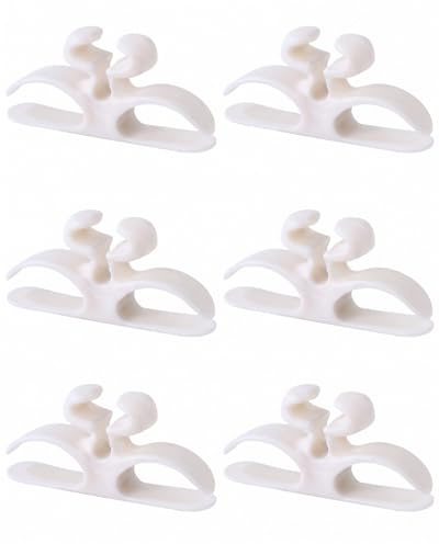 YIPFEN Organizer per Cavi 6 Pezzi Bianco, Avvolgicavo Autoadesivo Forte per Elettrodomestici da Cucina, Soluzione Salvaspazio Anti-Groviglio
