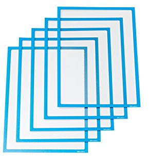 Ultradex 889007 Infotasche magnetisch für DIN A4, 5-er Packung, 312 x 225 mm, blau