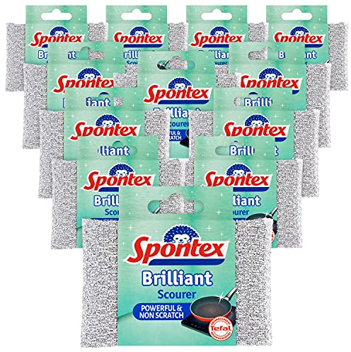 Spontex Brilliant Scourer Pad (Pack of 12)
