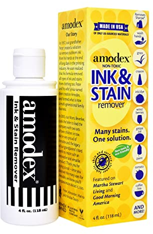 Amodex Fleckenentferner für Kleidung, Textilien & mehr (120ml) - Fleck Weg Fleckenentferner für Edding Flecken, Grasflecken, Blutflecken, Ölflecken, Stain, Kugelschreiber Tinte - Ink, Stain Remover