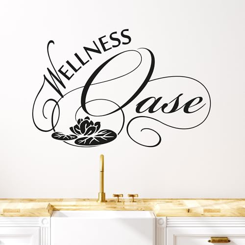 GRAZDesign Wandtattoo Bad Wellnessoase, Wandaufkleber Badezimmer Wand Aufkleber - 45x30cm / 054 türkis