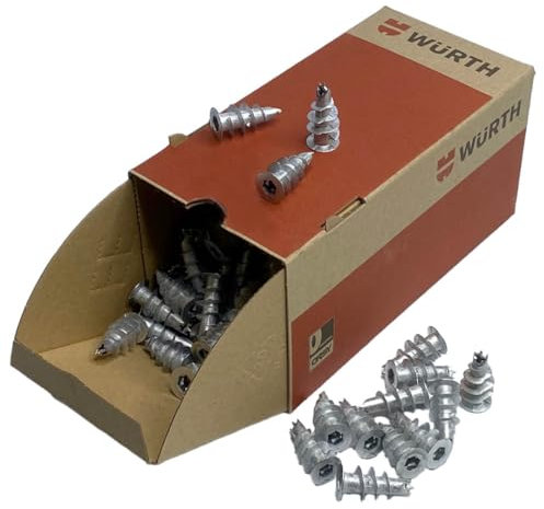 Würth 200x Gipskartondübel 14,5 x 33mm Zinkdruckguss Metall W-GS, selbstbohrender Gipsdübel 09032521, starker Dübel für einfache Montage in Gipskarton- und Gipsfaserplatten, 6-Kant-Antrieb