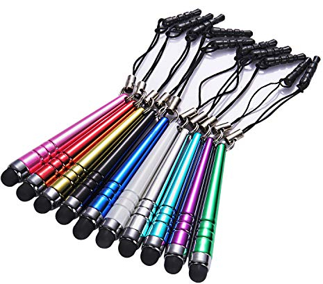 Yizhet 10x Mini Universal Stylus Stift Touch Pen Eingabestift Touchstift Kompatibel mit Alle Touchscreen Tablets Computer und Smartphones Auto-Navigationssysteme