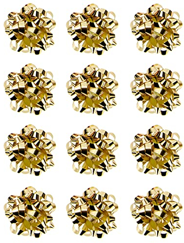 Helmecke & Hoffmann * 12er Set kleine Geschenk-Schleifen Geschenkrosetten Schleifenband Geschenkedekoration Ø ca. 3,5 cm (Set 3)