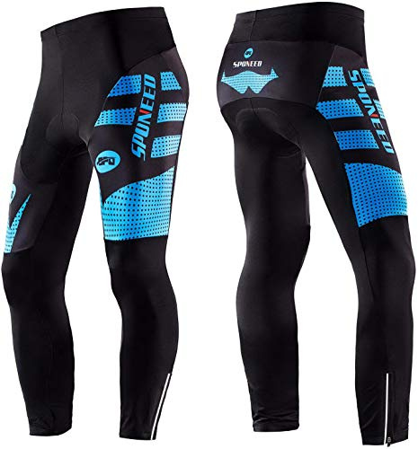 sponeed Herren Fahrradhose Frühling Radfahren Fahrrad Reithose Gepolstert Bike Hose Elastische Leggings Asien L/US M Blau