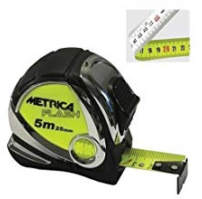 Metro Flessibile Fluorescente Doppia Visibilità Metrica Flash 0897, 5 Mt X 25 mm