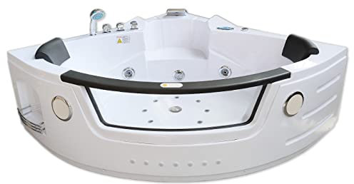 Whirlpool Bath TUB SPA Corner Bath TUB 140x140 cm HOT TUB Double Pump and Heater