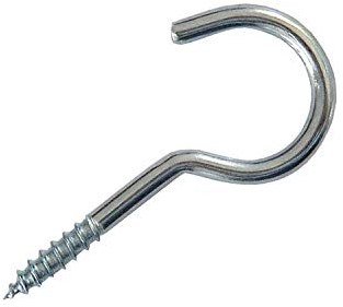 10X Schraubhaken 3.3x60 mm gebogen Holzgewinde galv. verzinkt 3.3 x 60 mm 10 Stück