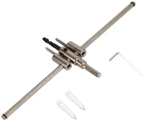 Set di Seghe A Tazza Set di Punte da Trapano Punta da Trapano Regolabile Set di Taglierine per Fori Circolari in Argento Regolabili In Legno Strumento per la Lavorazione del Legno Fai da Te, Argento