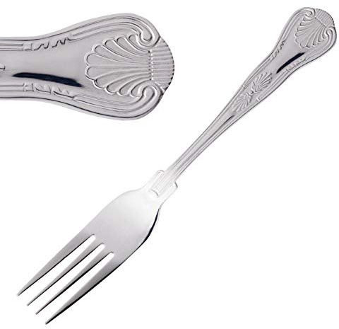 12/6 Kings Dessert/Table/Tea Spoon/Fork/Knives Cutlery, Dozen Stainless Steel (Kings Table Fork Pack of 6)