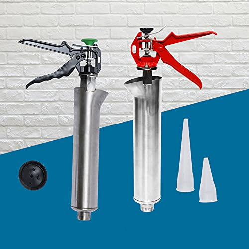 Fugenpistole für Mörtel mit Zubehör - Mörtelspritze Mörtelpresse Handmörtelpumpe, 8 mm (außen), 5 mm (innen) Düsendurchmesser
