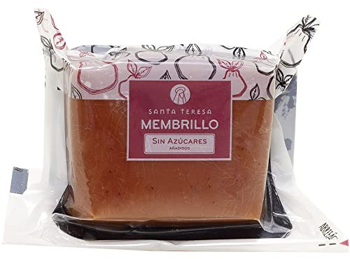 Santa Teresa - Dulce De Membrillo Sin Azúcares añadidos, Elaborado Solo Con Fruta Fresca. Sin Conservantes Ni Aditivos Artificiales. Carne De Membrillo Totalmente Natural. 220 Gr