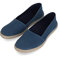 ECOALF - Alpargatas Hombre Obialf, de Algodón Orgánico, Vintage, Veganas, Sneakers, Zapatillas Unisex, sin Cordones, Talla 41, Color Azul Índigo