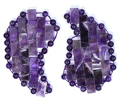 Mini-Rosenquarz-Augenmaske, Natürliche Jade, Kühle Augenmaske Für Gesichtsbehandlungen, Geschwollene Augen, Trockene Augen,Mond Violett 2St
