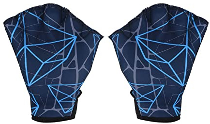 PATIKIL Webbed Swim Gloves, Swimming Aquatic Gloves, S, Dark Blue